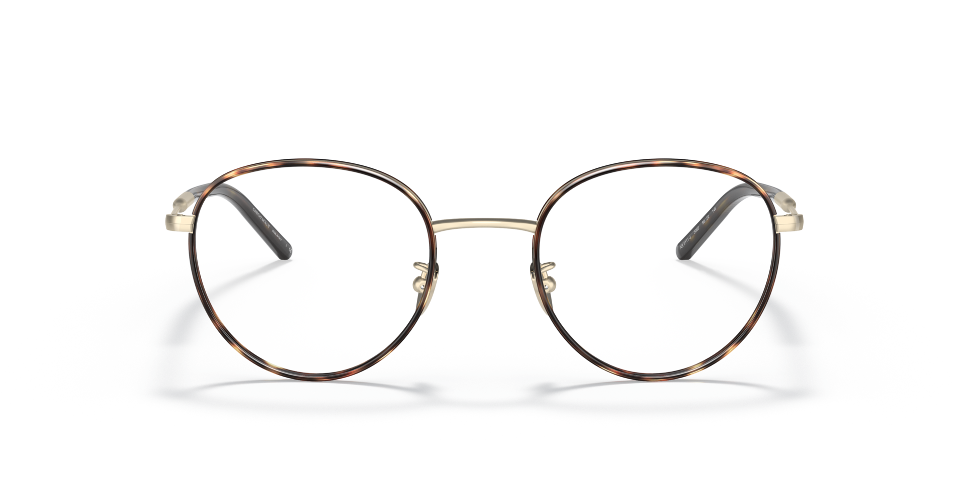 AR5111J Mat lichtgoud & Havana MetaalEyeglass Frames van B24, Vooraanzicht