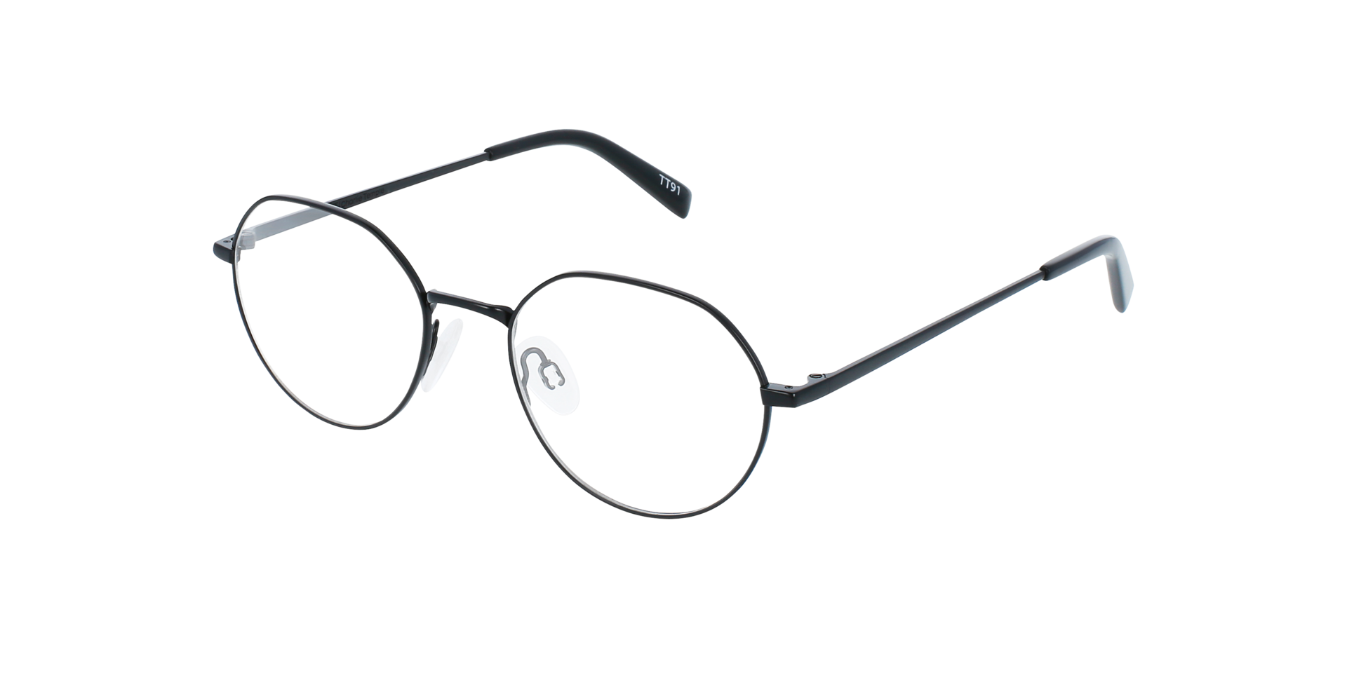 Logan Black Titanium TitanEyeglass Frames von B24, Dreiviertelansicht