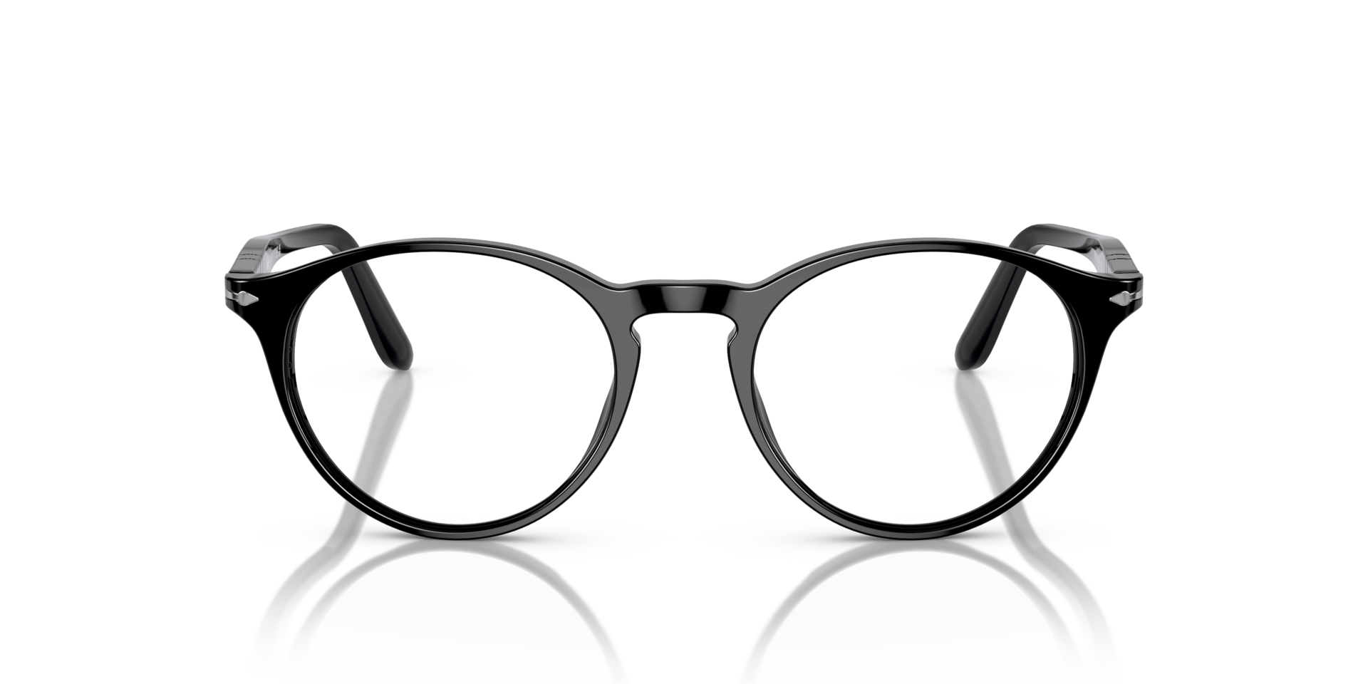 PO3092V Zwart AcetaatEyeglass Frames van B24, Vooraanzicht