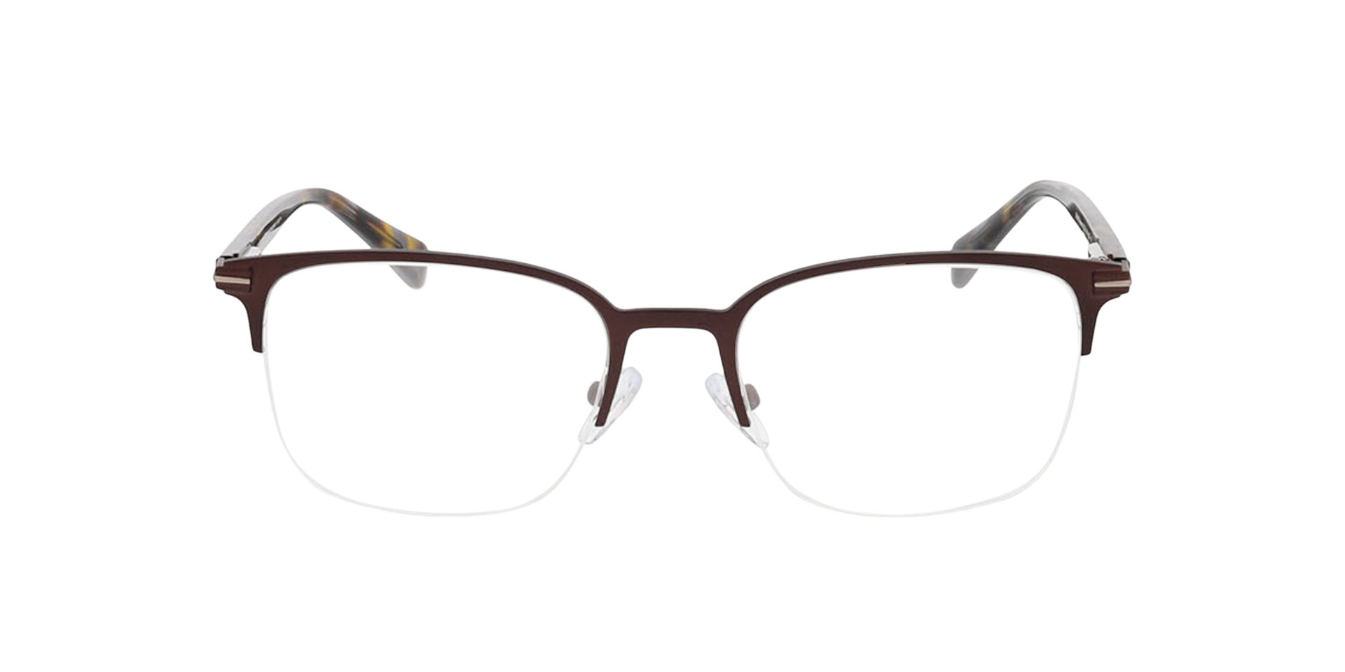Alabama Matt Brown  &  Grey Havana MetallEyeglass Frames von B24, Vorderansicht