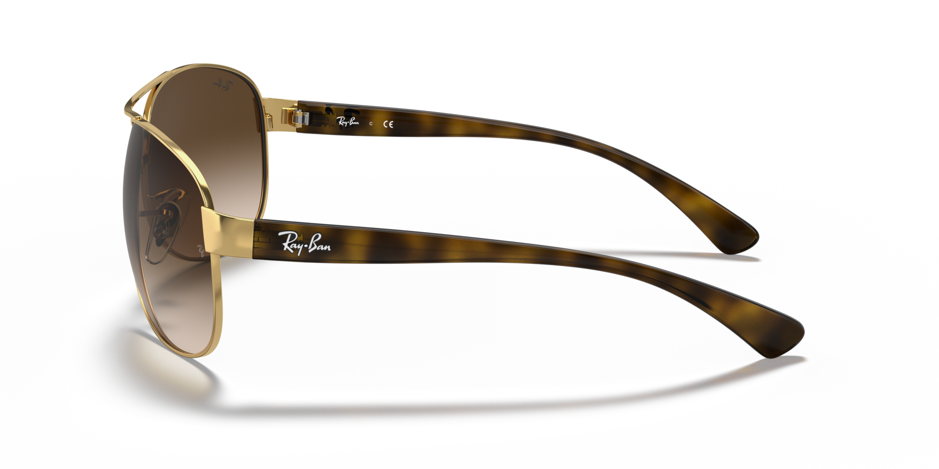 RB3386 Arista goud MetaalSunglass Frames van B24, Zijaanzicht