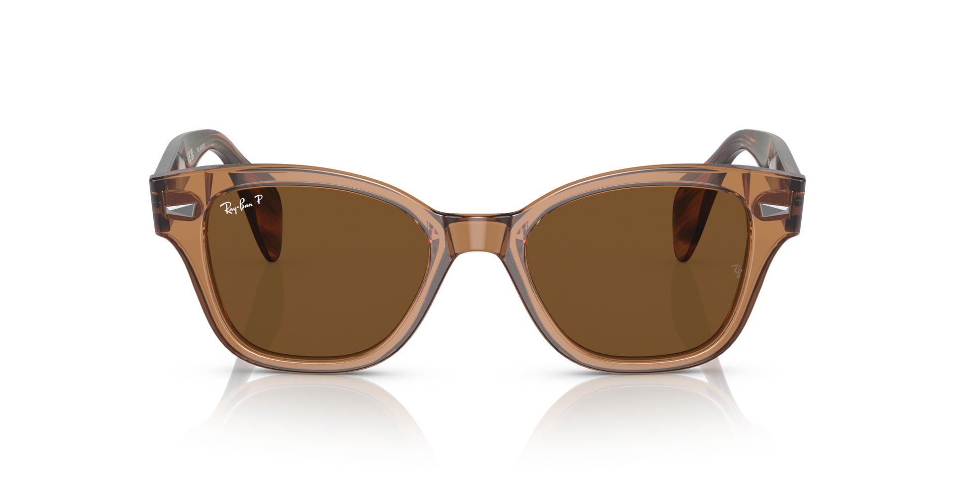RB0880S Braun transparent KunststoffSunglass Frames von B24, Vorderansicht