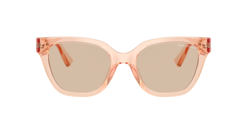Armani Exchange - AX4164SU, Damen, Transparent Peach/Shiny Transparent Grey, Größe: Large