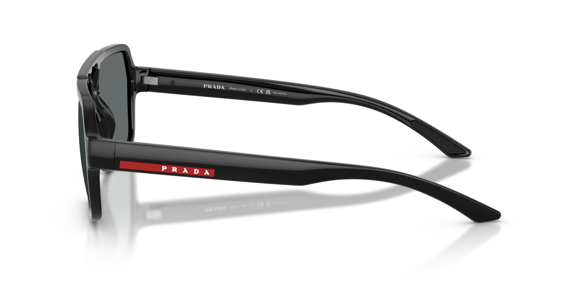 PS A06S Schwarz KunststoffSunglass Frames von B24, Seitenansicht