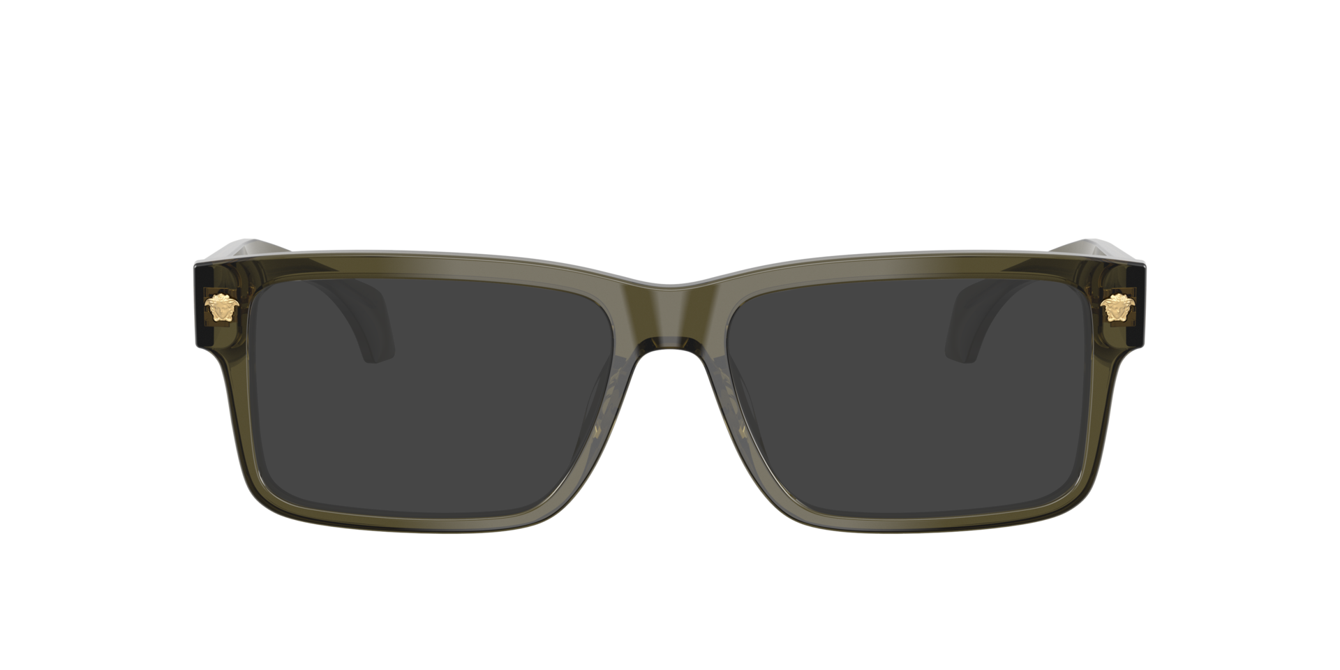 VE3391U Dark Green Transparent AcetatEyeglass Frames von B24, mit getönten Gläsern