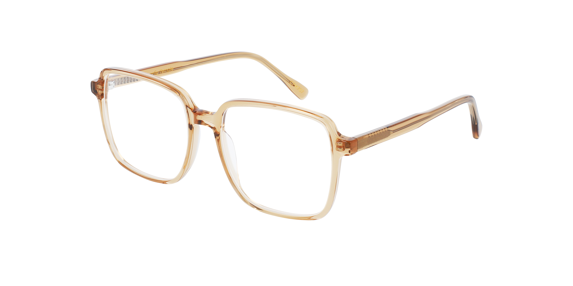 Elena CT Crystal Caramel AcetaatEyeglass Frames van B24, Hoekweergave