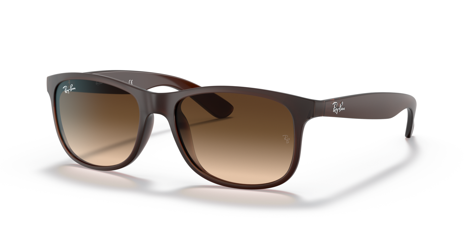 RB4202 Bruin KunststofSunglass Frames van B24, Hoekweergave