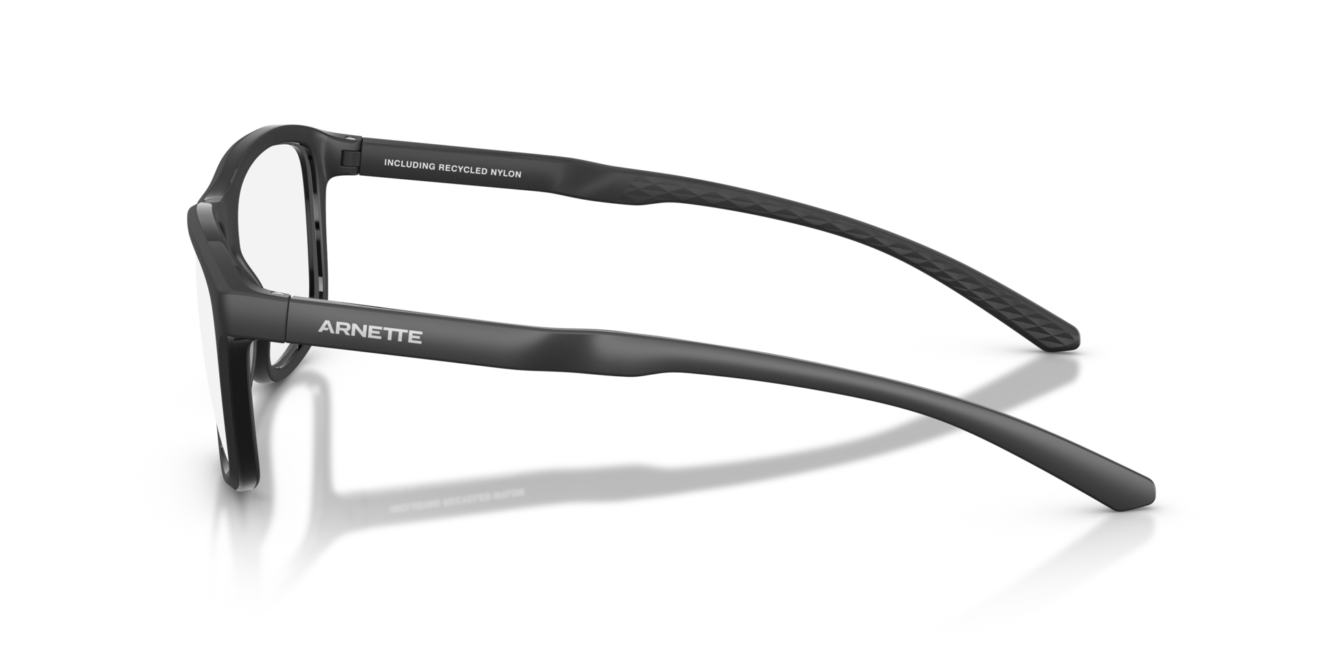 AN7291 Matte Recycled Black KunststofEyeglass Frames van B24, Zijaanzicht
