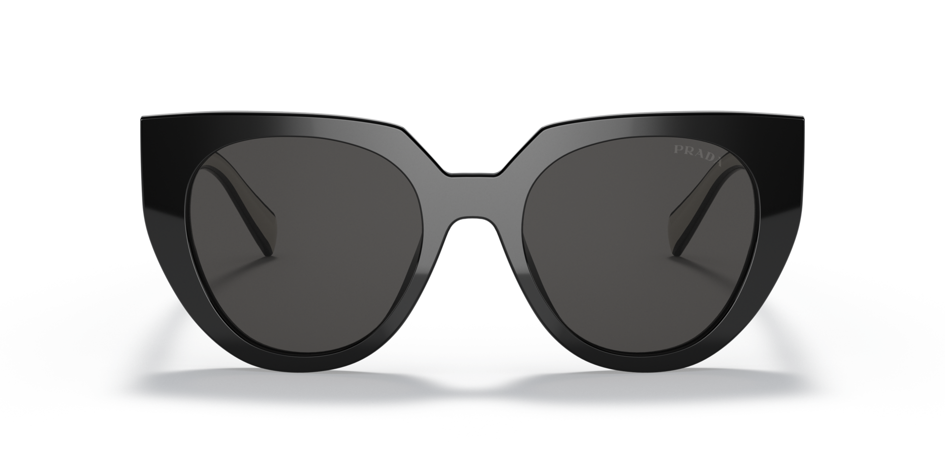 PR 14WS Zwart & talk AcetaatSunglass Frames van B24, Vooraanzicht