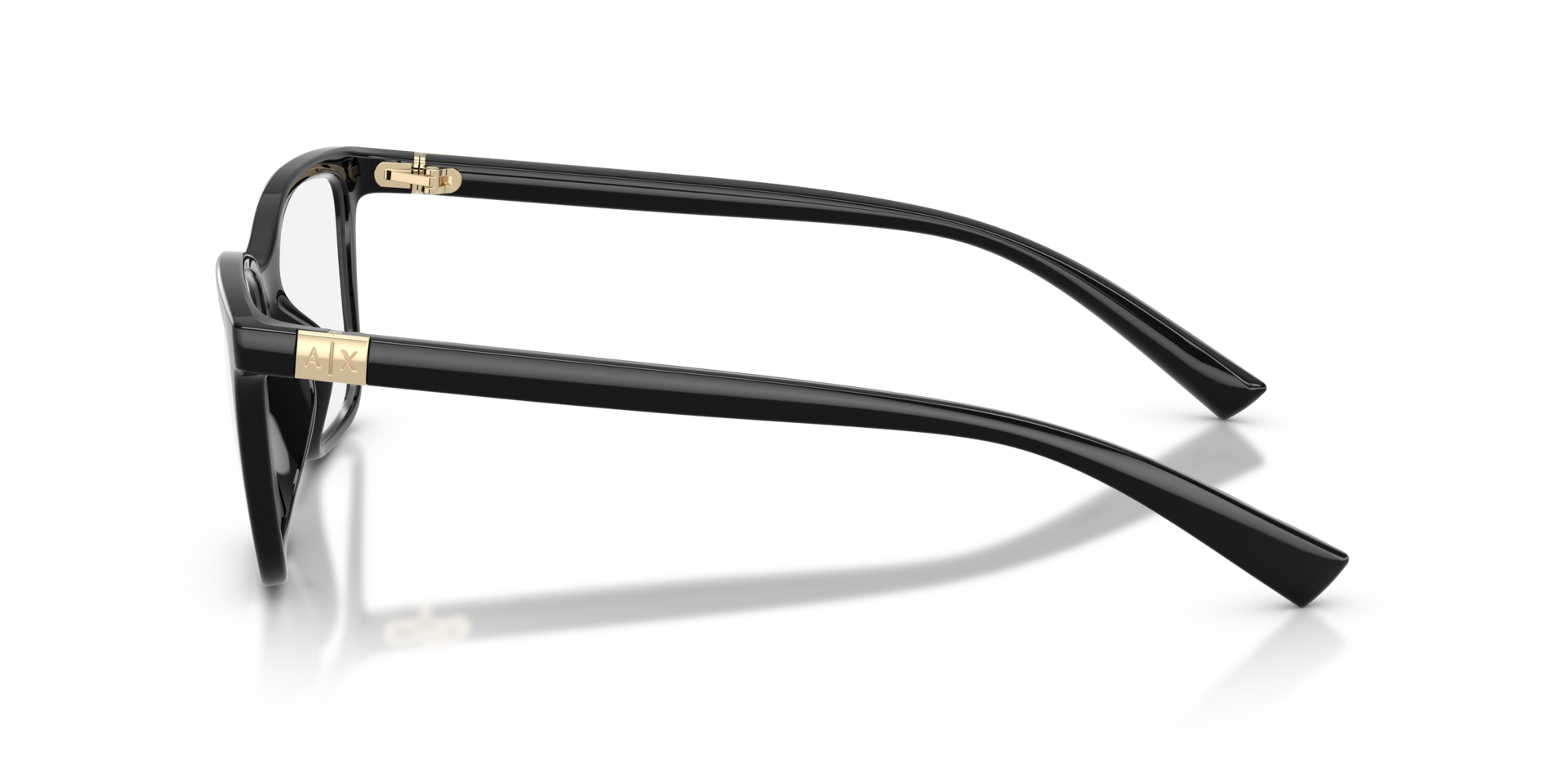 AX3146U Glanzend zwart KunststofEyeglass Frames van B24, Zijaanzicht