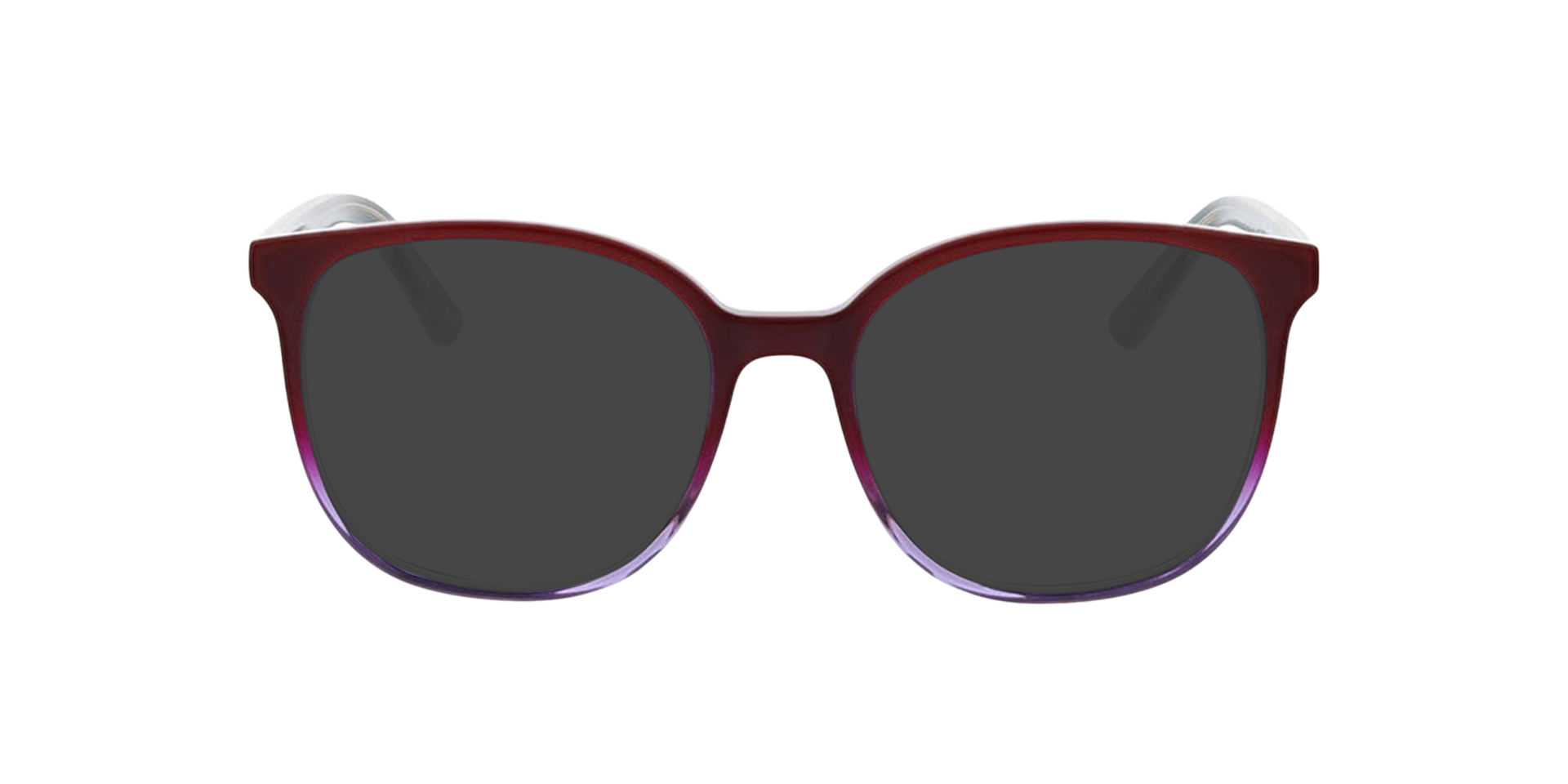 Mia Trilayer Red  &  Purple AcetatEyeglass Frames von B24, mit getönten Gläsern