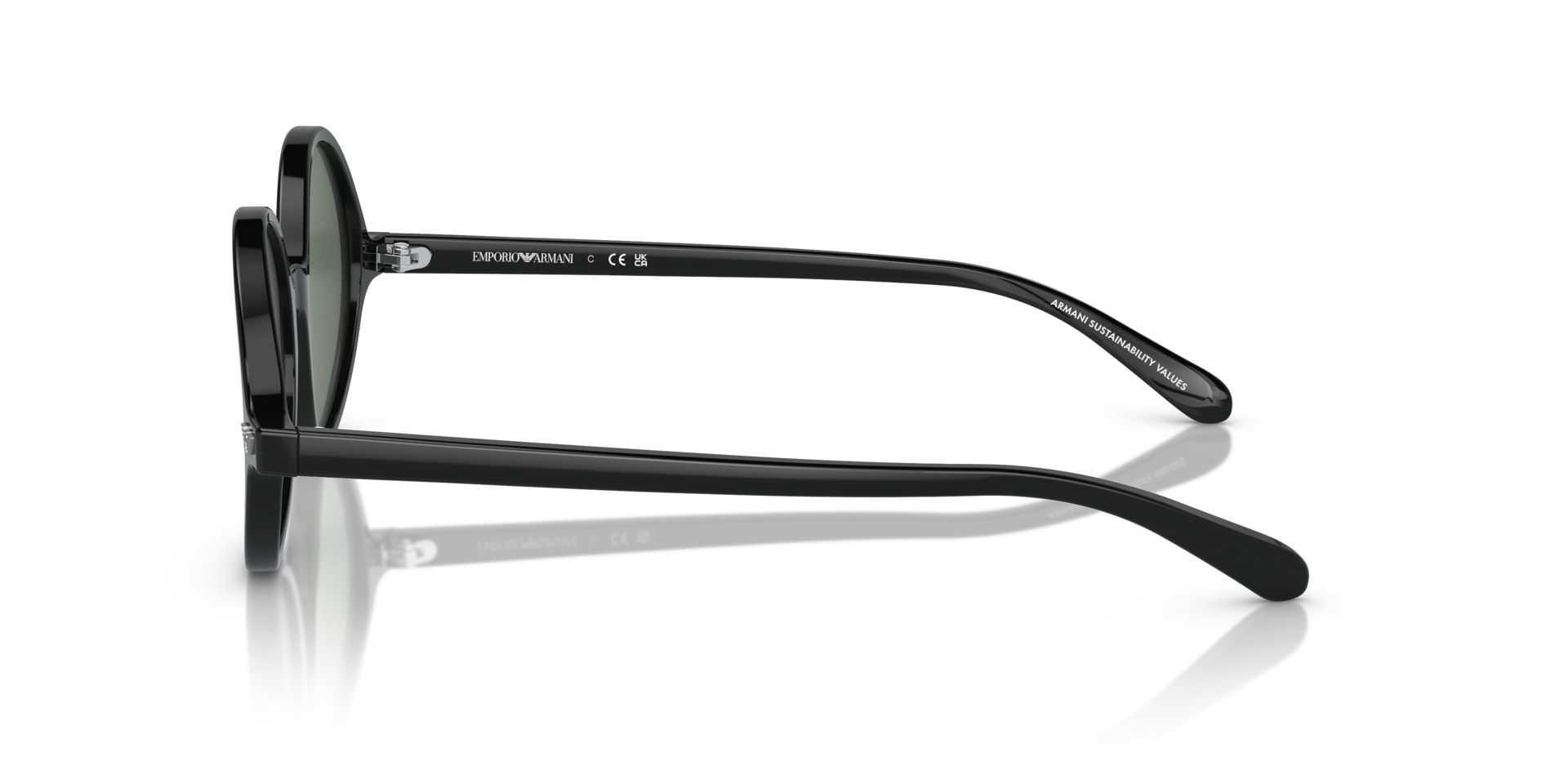 EA 501M Zwart AcetaatSunglass Frames van B24, Zijaanzicht