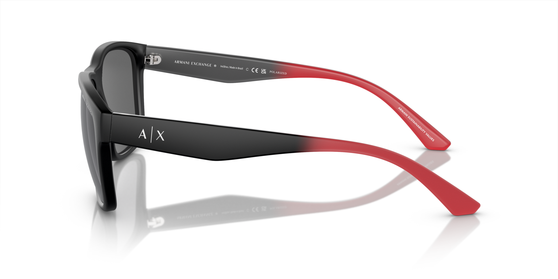 AX4135S Matt Schwarz KunststoffSunglass Frames von B24, Seitenansicht