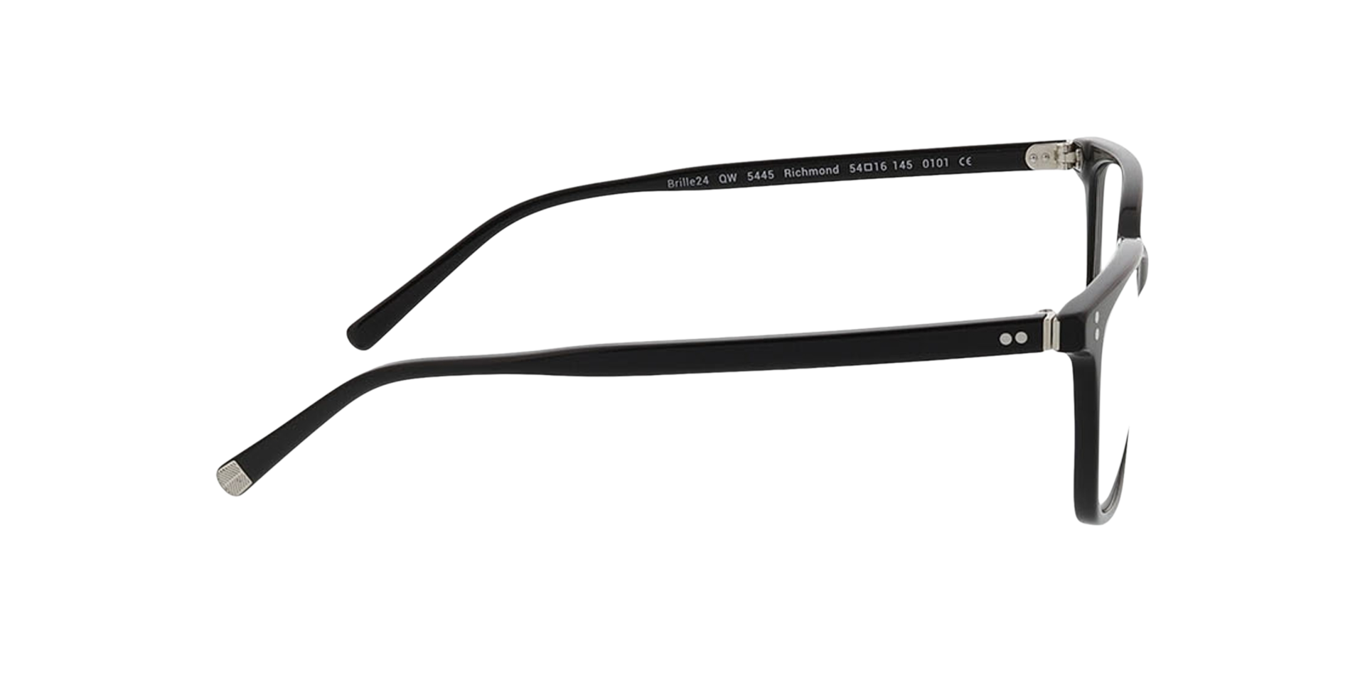 Richmond Schwarz AcetatEyeglass Frames von B24, Seitenansicht