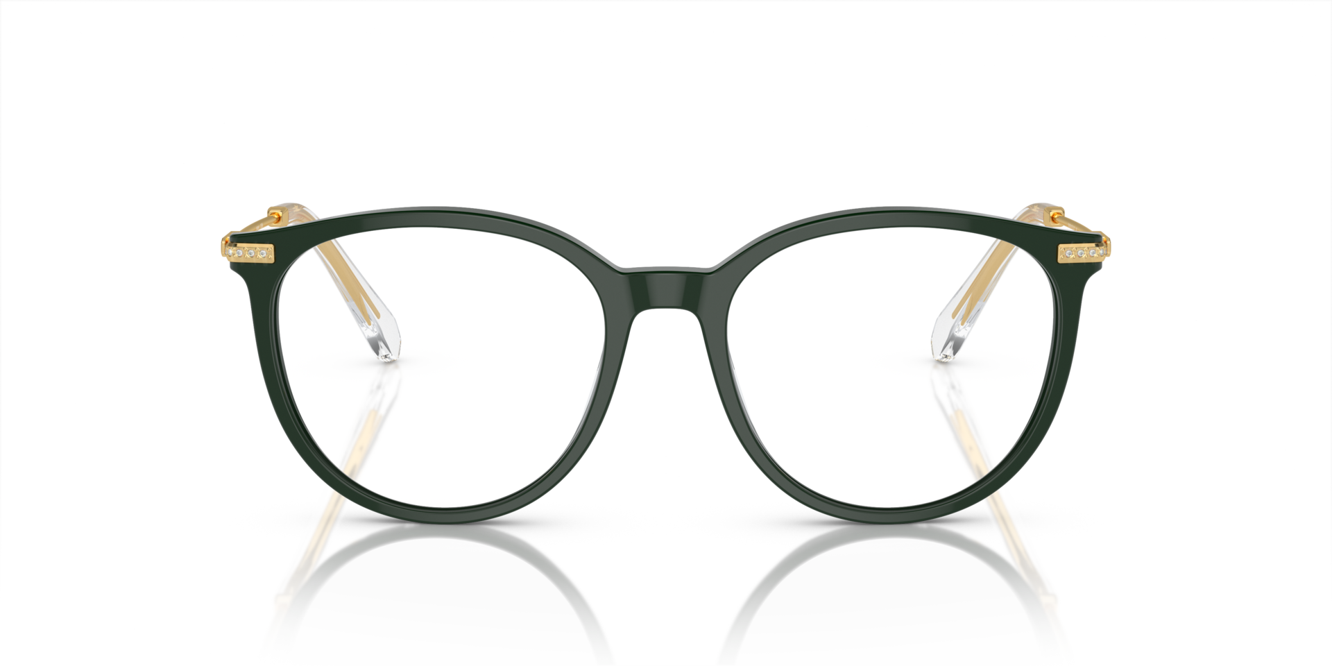 SK2009 Grün AcetatEyeglass Frames von B24, Vorderansicht