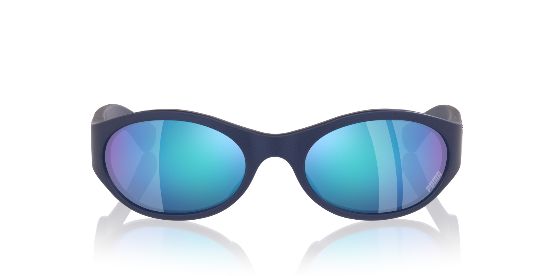 Pu0520S Blauw KunststofSunglass Frames van B24, Vooraanzicht