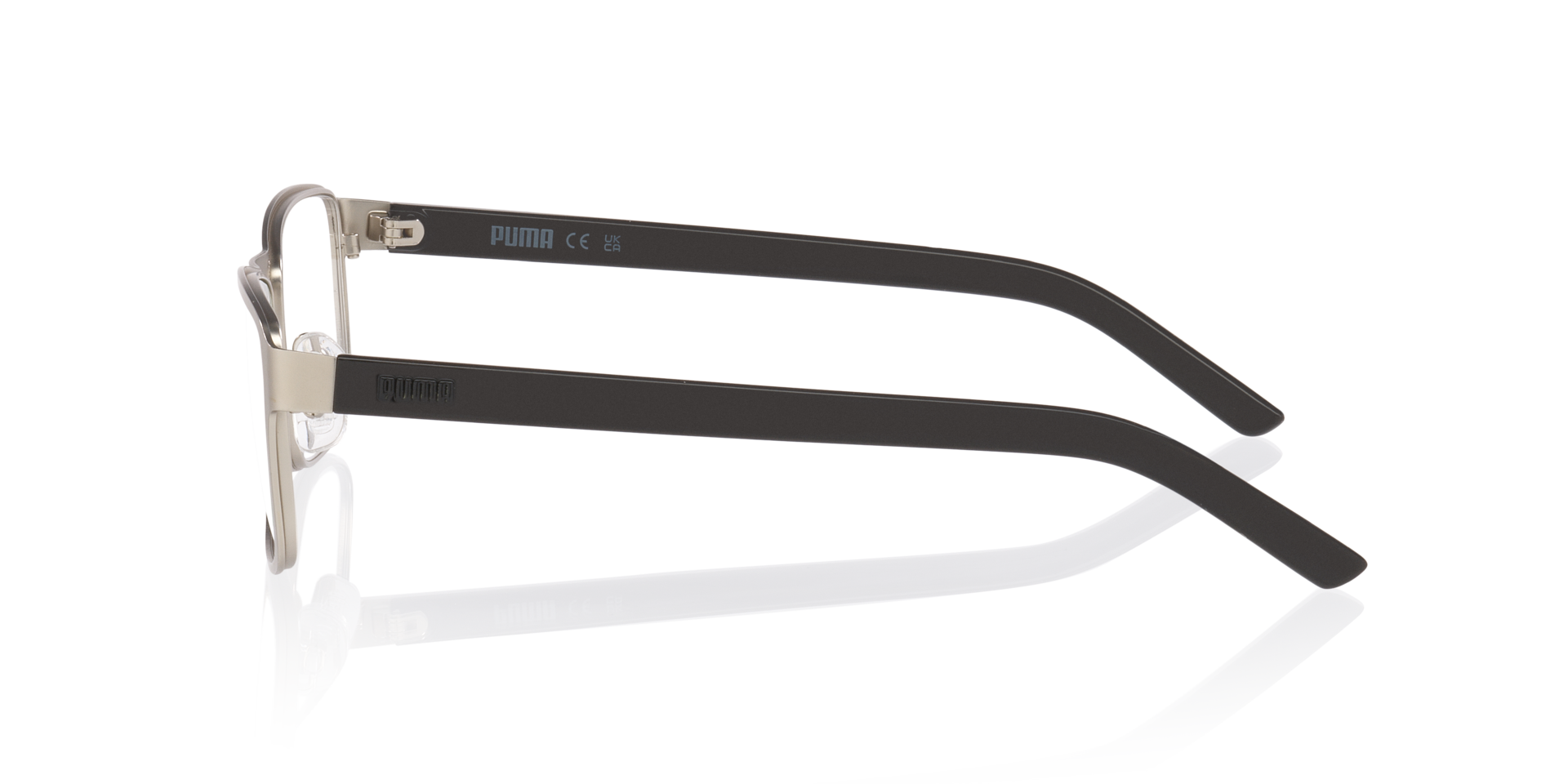 PU0498O Silber MetallEyeglass Frames von B24, Seitenansicht