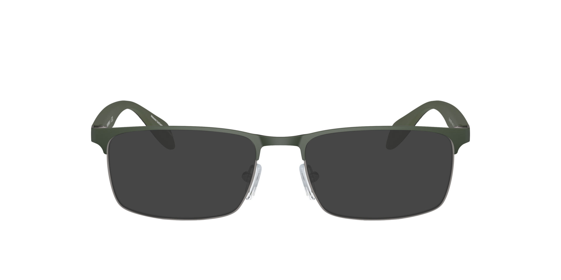 EA1149 Mat staalgrijs & groen MetaalEyeglass Frames van B24, met getinte lenzen