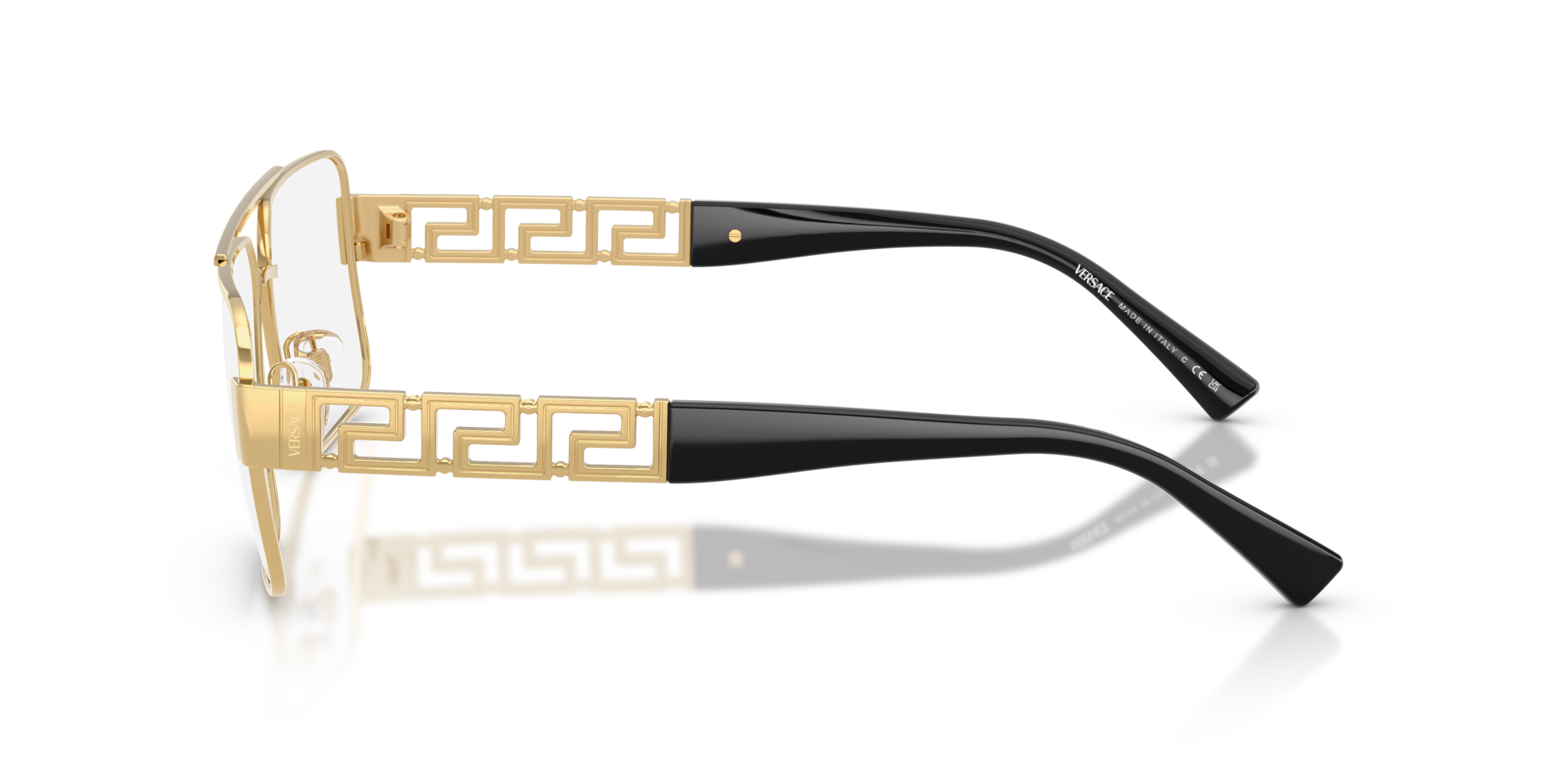 VE1308 Goud MetaalEyeglass Frames van B24, Zijaanzicht