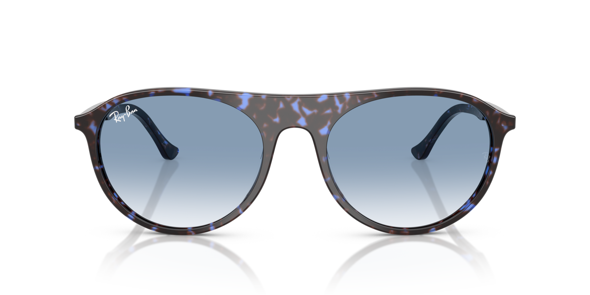 RB2215 Havana Blue Turtle AcetaatSunglass Frames van B24, Vooraanzicht