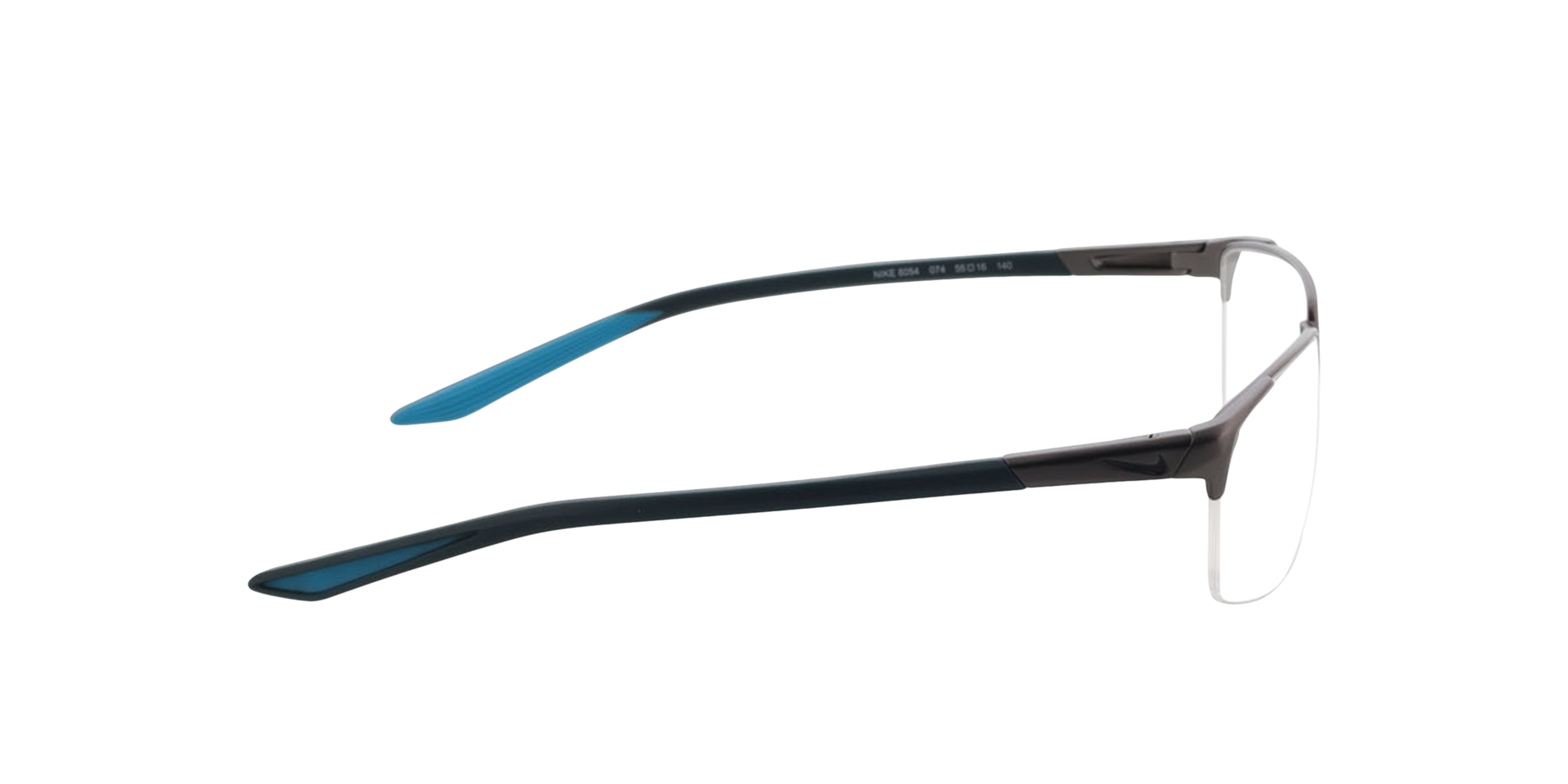 NIKE 8054 Staalgrijs MetaalEyeglass Frames van B24, Zijaanzicht