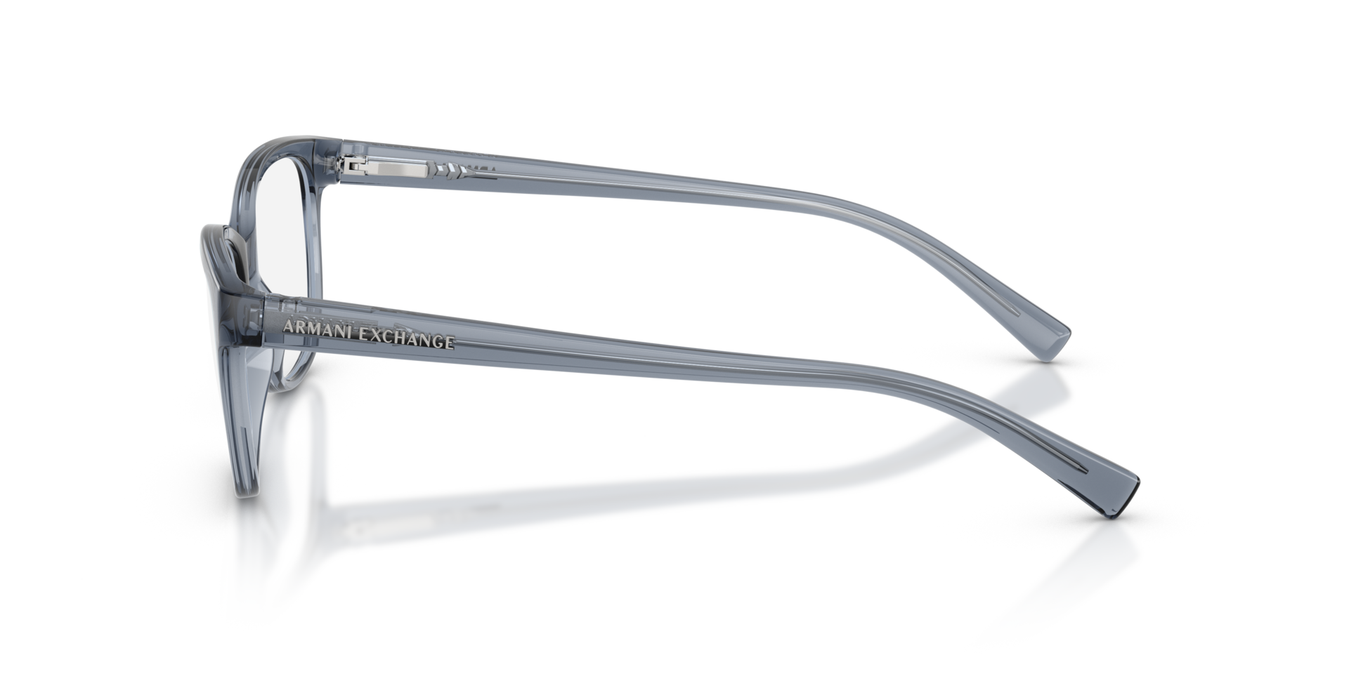 AX3037 Glänzendes transparentes Blau KunststoffEyeglass Frames von B24, Seitenansicht