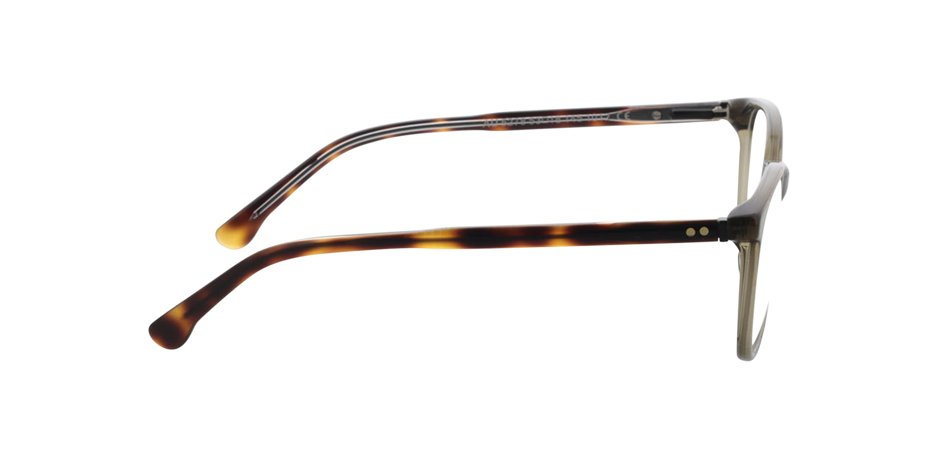 Kensington Groen  &  tweelaags Havana kristal AcetaatEyeglass Frames van B24, Zijaanzicht