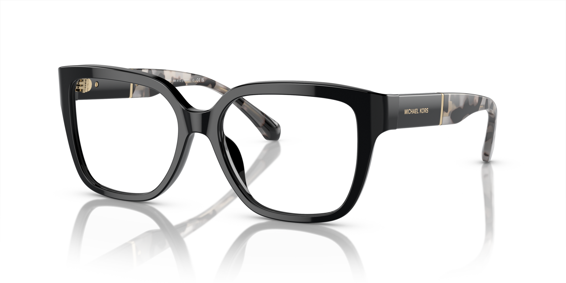 MK4112 Zwart AcetaatEyeglass Frames van B24, Hoekweergave