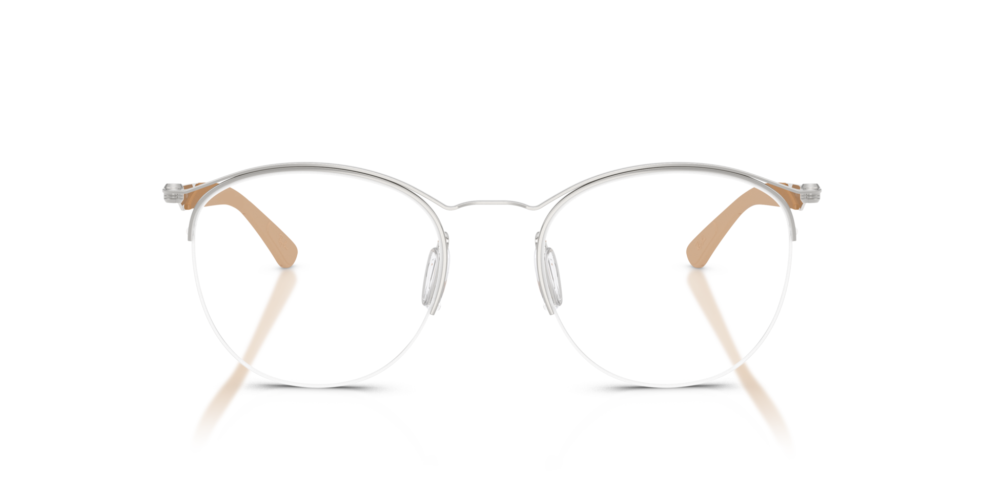 RB7553 Zilver MetaalEyeglass Frames van B24, Vooraanzicht