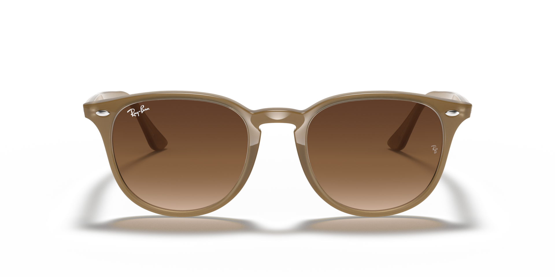 RB4259 Beige KunststofSunglass Frames van B24, Vooraanzicht