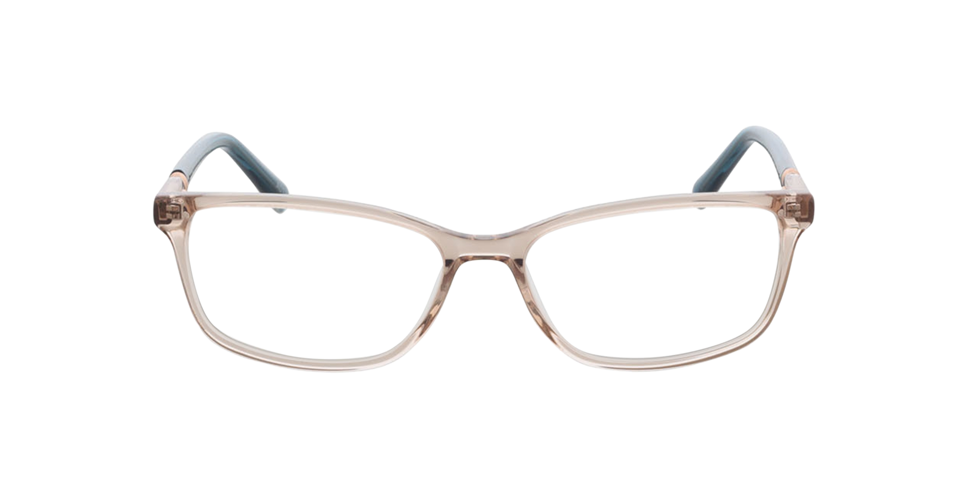 Zamora Crystal Nude  &  Crystal Blue AcetatEyeglass Frames von B24, Vorderansicht