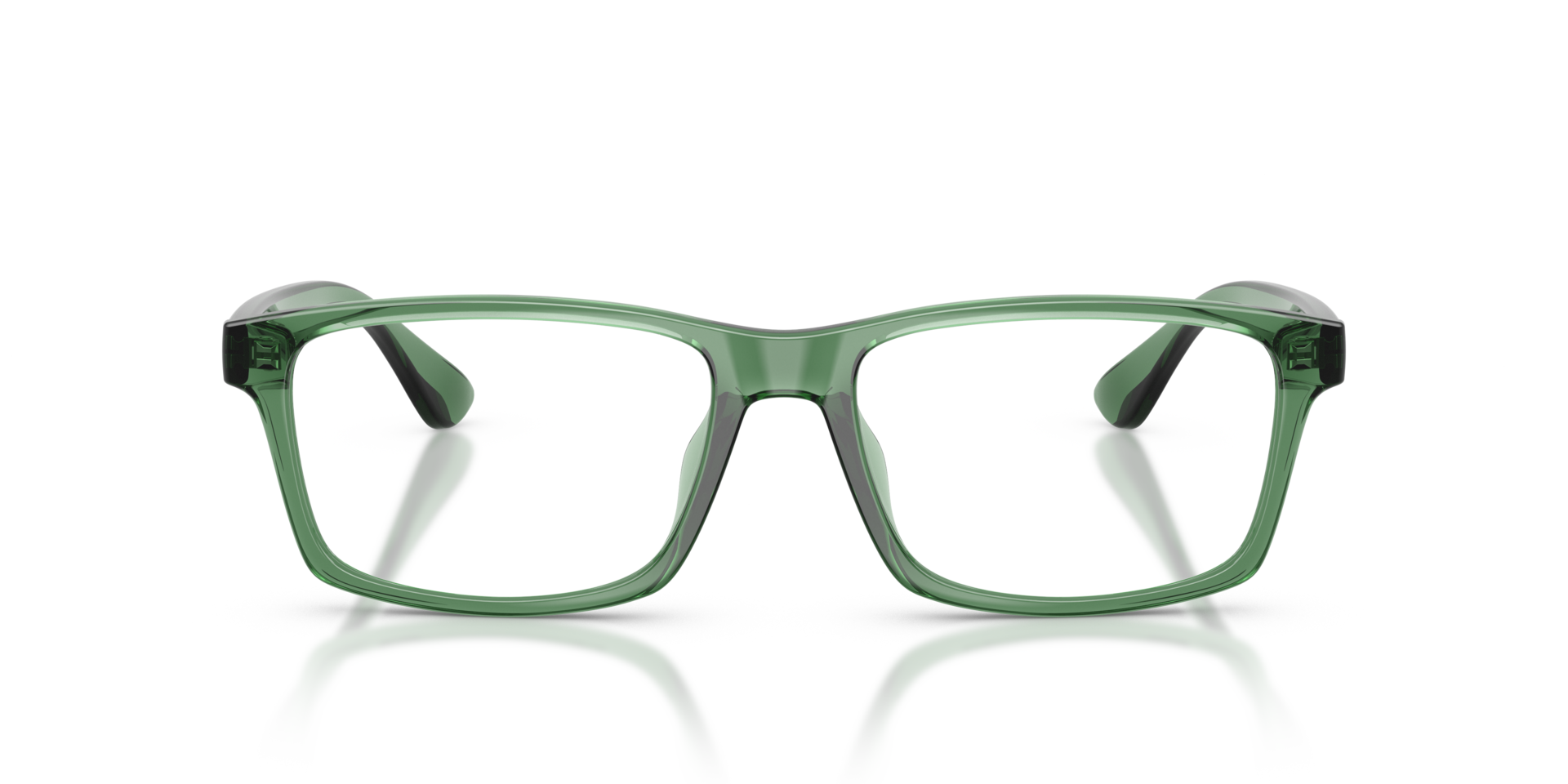 AX3083U Shiny Transparent Green KunststoffEyeglass Frames von B24, Vorderansicht