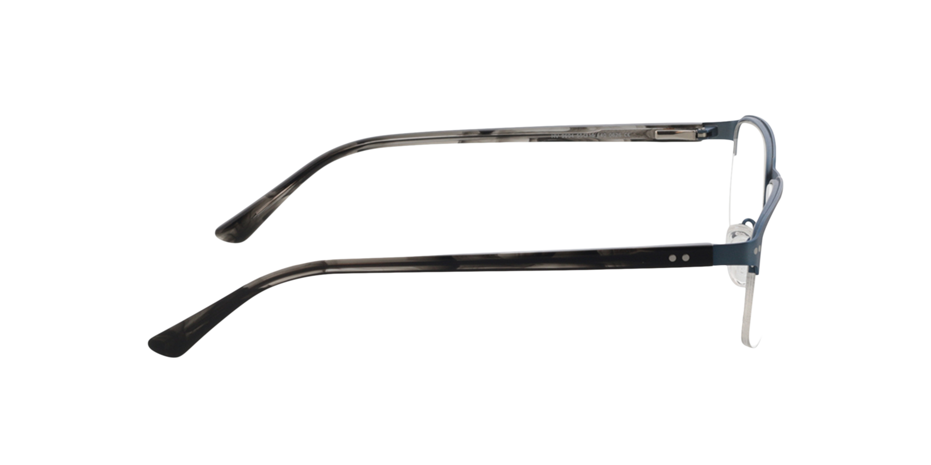 Frisco Mattblau MetallEyeglass Frames von B24, Seitenansicht