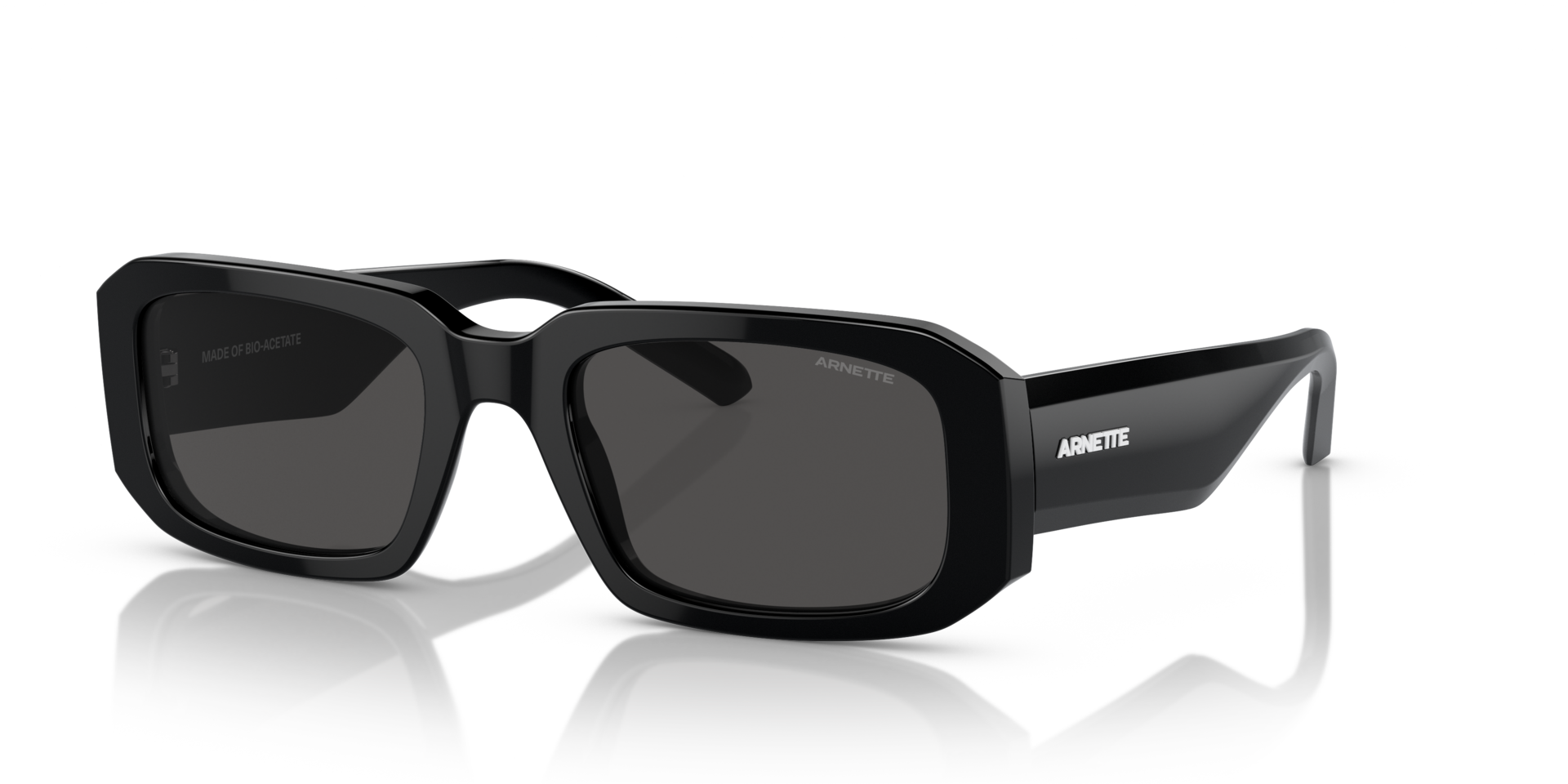AN4318 Zwart AcetaatSunglass Frames van B24, Hoekweergave