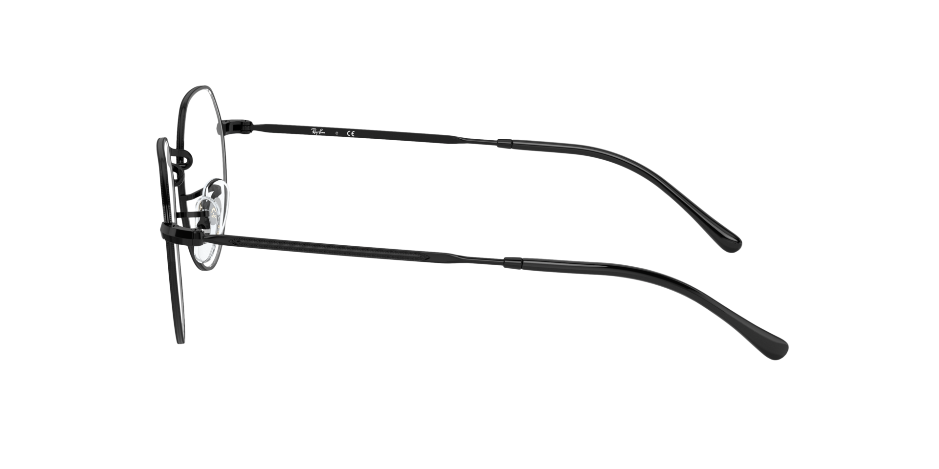 RB6465 Schwarz MetallEyeglass Frames von B24, Seitenansicht