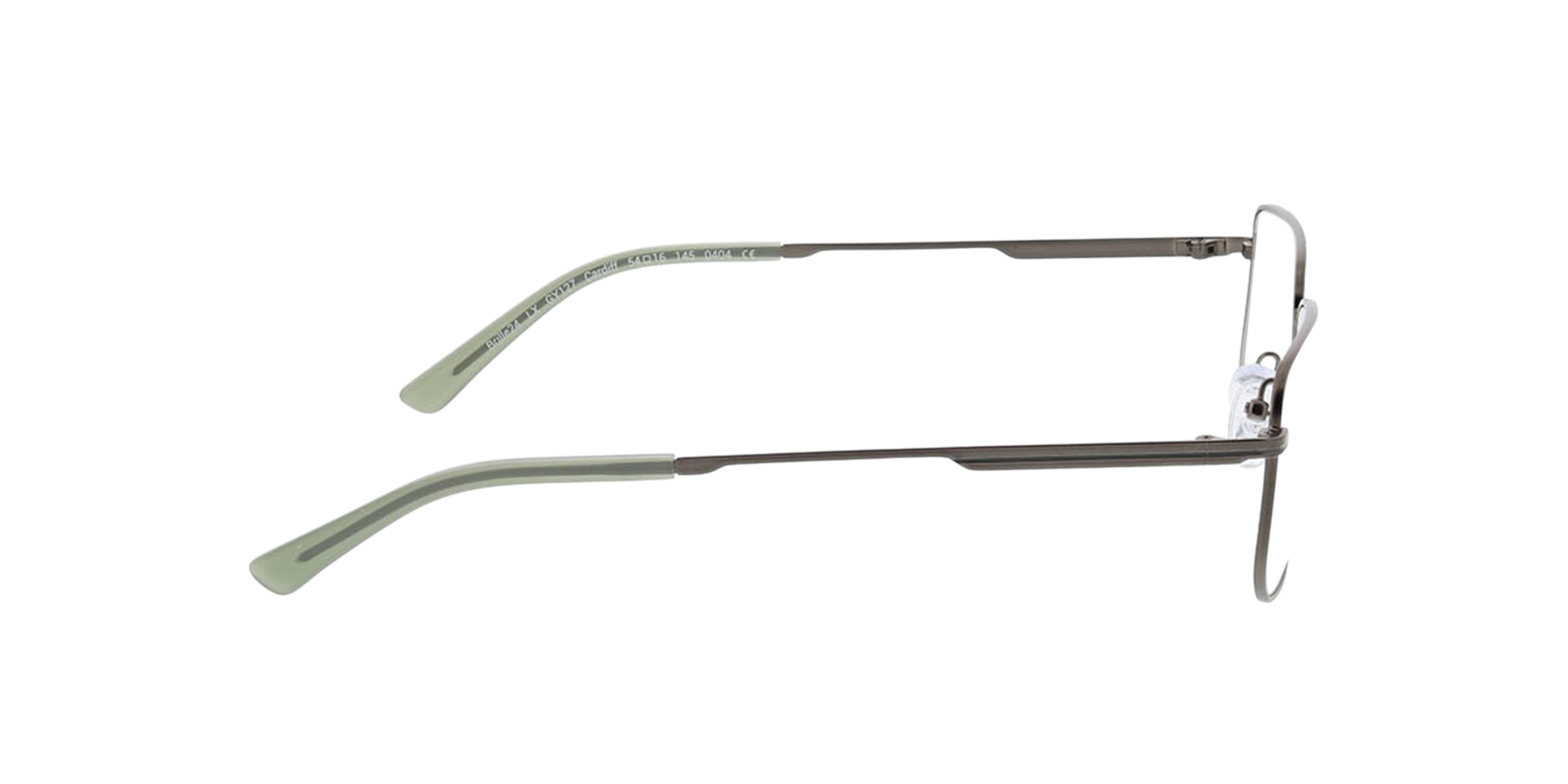 Cardiff Satijn staal MetaalEyeglass Frames van B24, Zijaanzicht