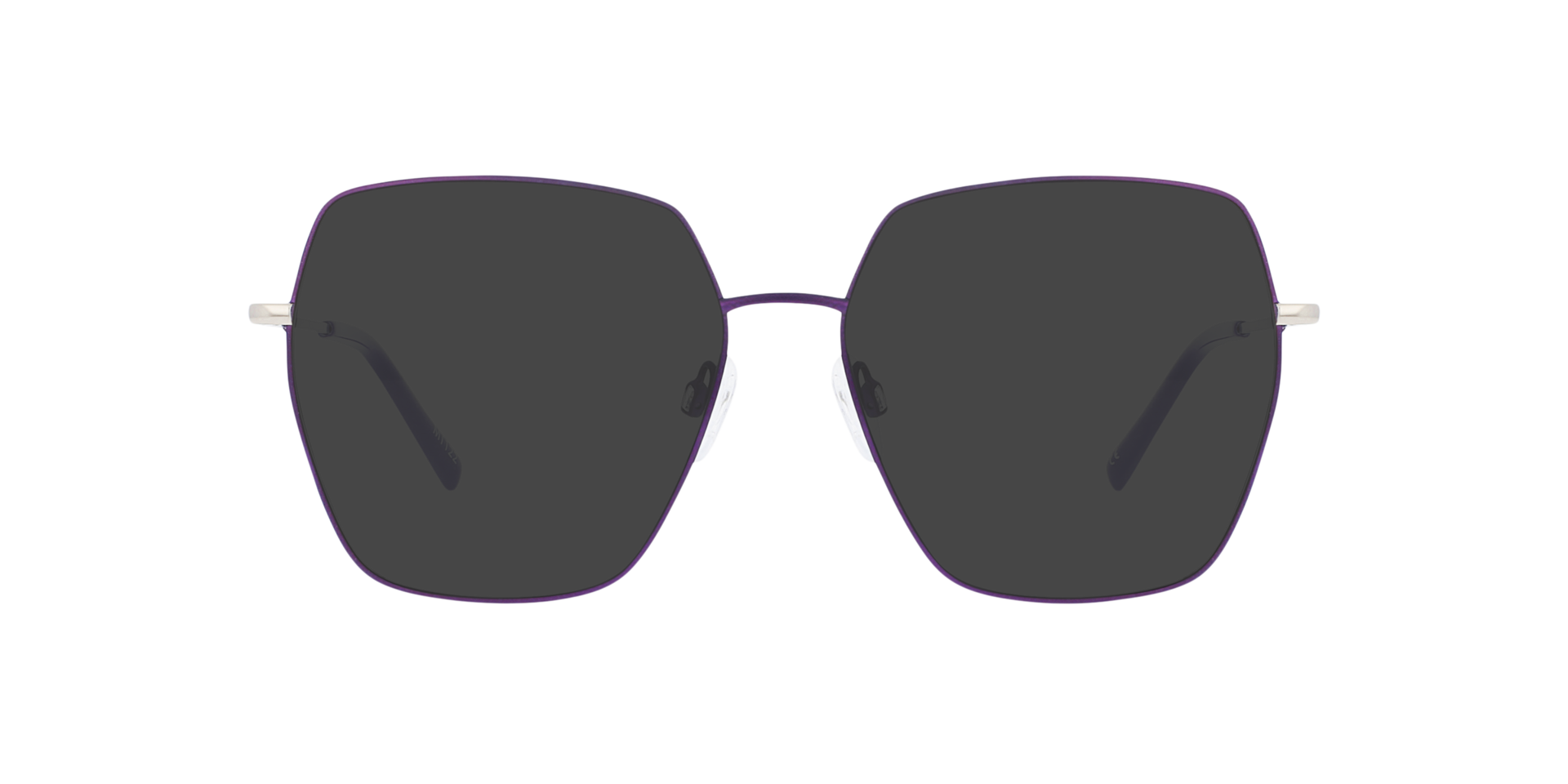 Vivien Sparkling Aubergine MetallEyeglass Frames von B24, mit getönten Gläsern