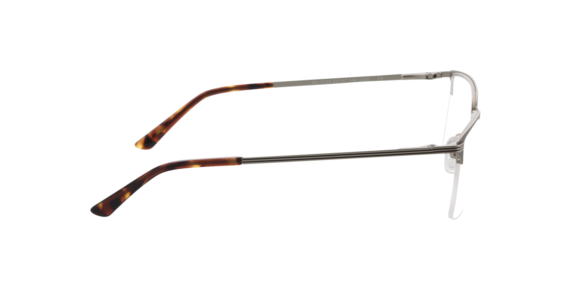 Ross Matzilver  &  bruin MetaalEyeglass Frames van B24, Zijaanzicht