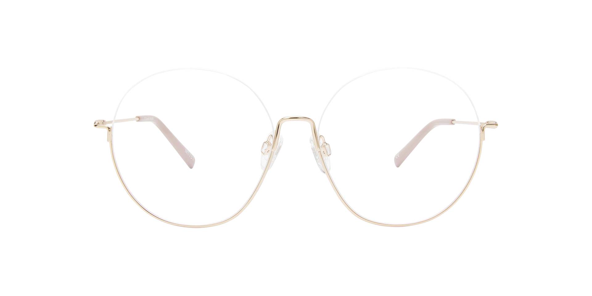 Orianna Light Gold Metal MetaalEyeglass Frames van B24, Vooraanzicht