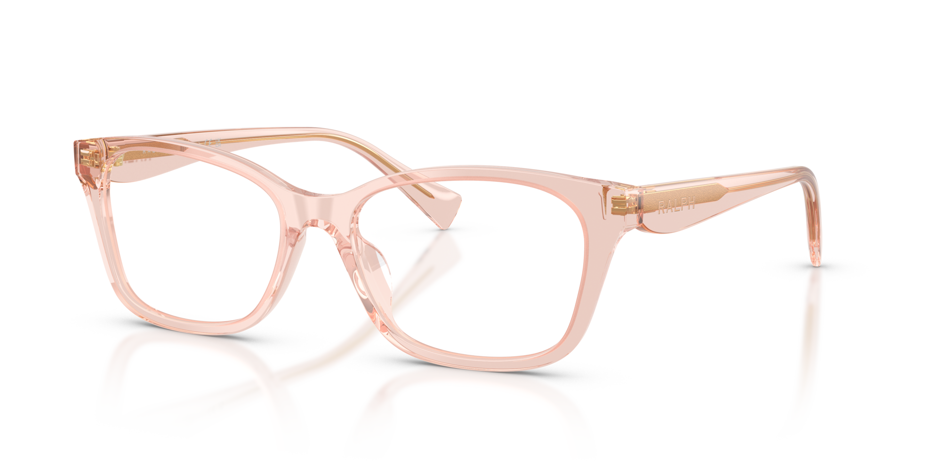 RA7202U Transparent Rose AcetatEyeglass Frames von B24, Dreiviertelansicht