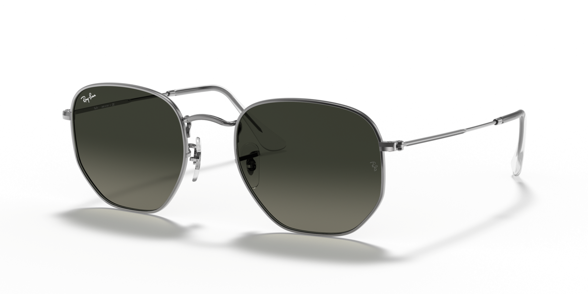 RB3548N Staalgrijs MetaalSunglass Frames van B24, Hoekweergave