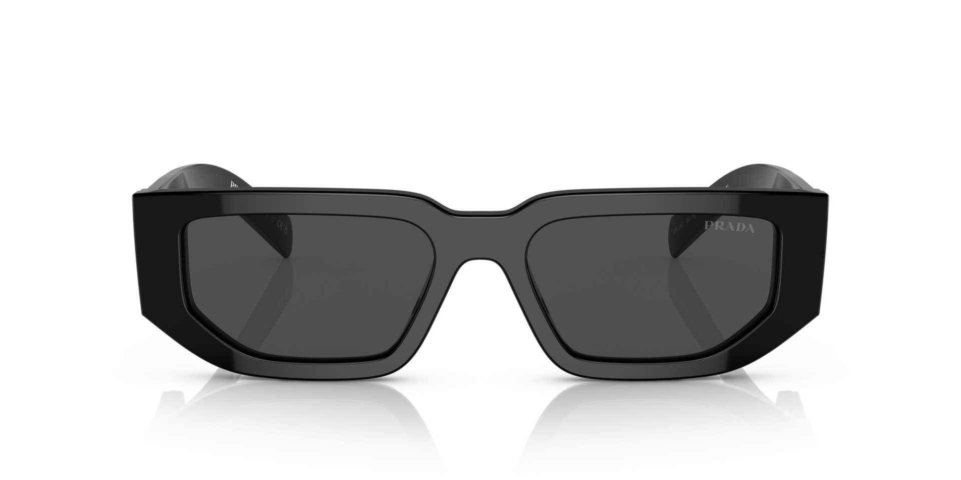 PR 09ZS Schwarz AcetatSunglass Frames von B24, Vorderansicht