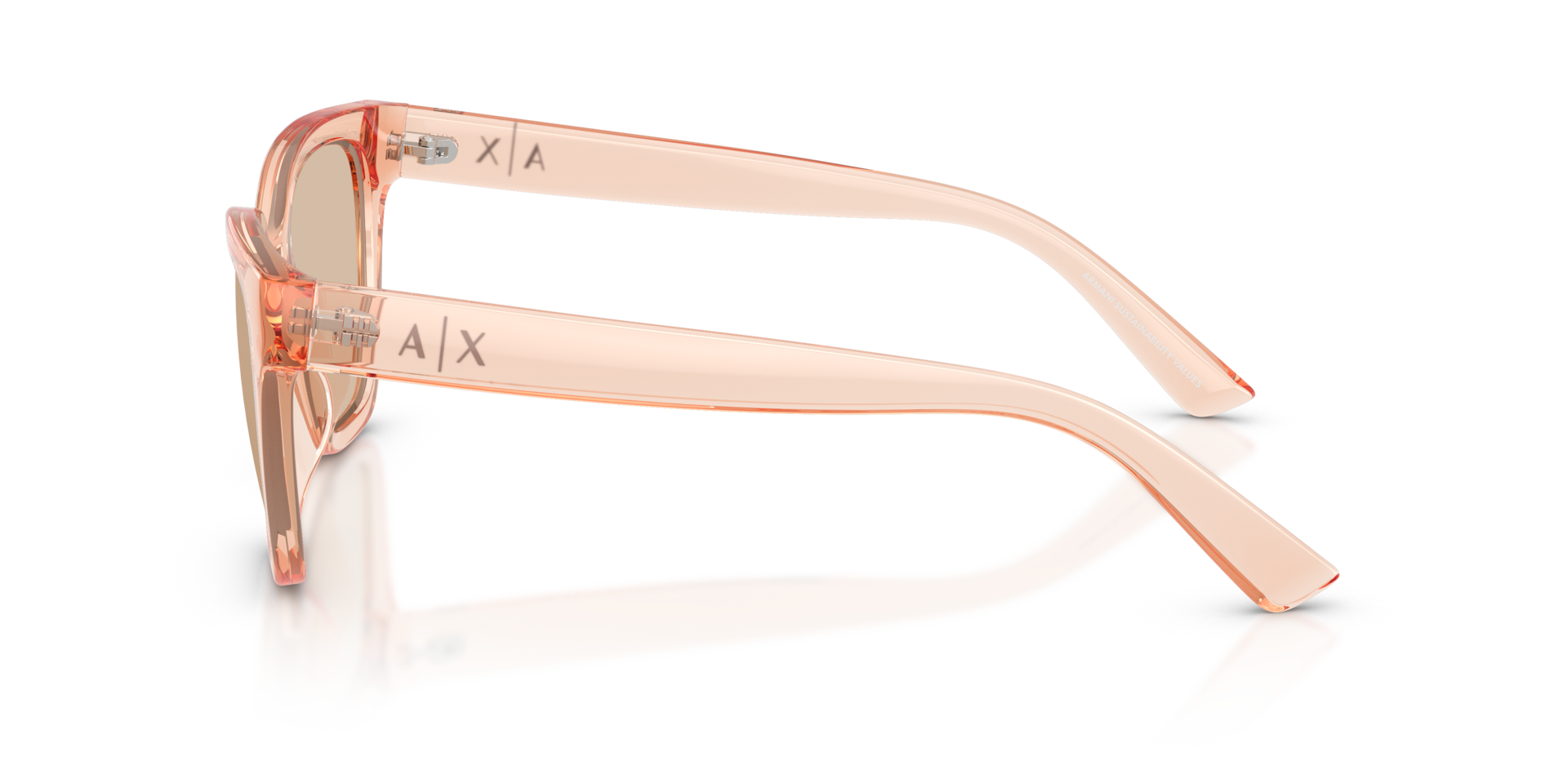 AX4164SU Transparent Peach KunststofSunglass Frames van B24, Zijaanzicht