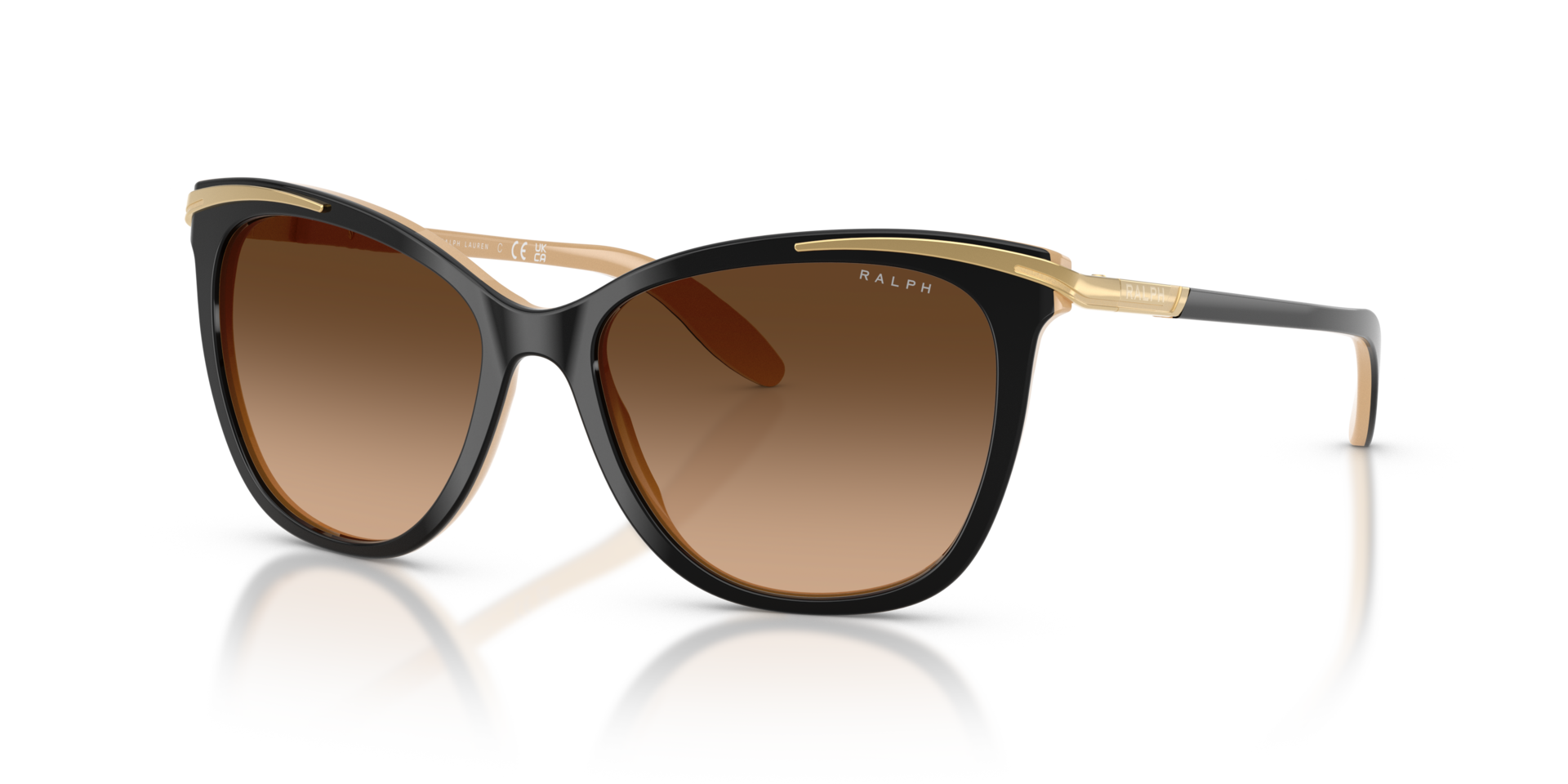 RA5203 Zwart AcetaatSunglass Frames van B24, Hoekweergave
