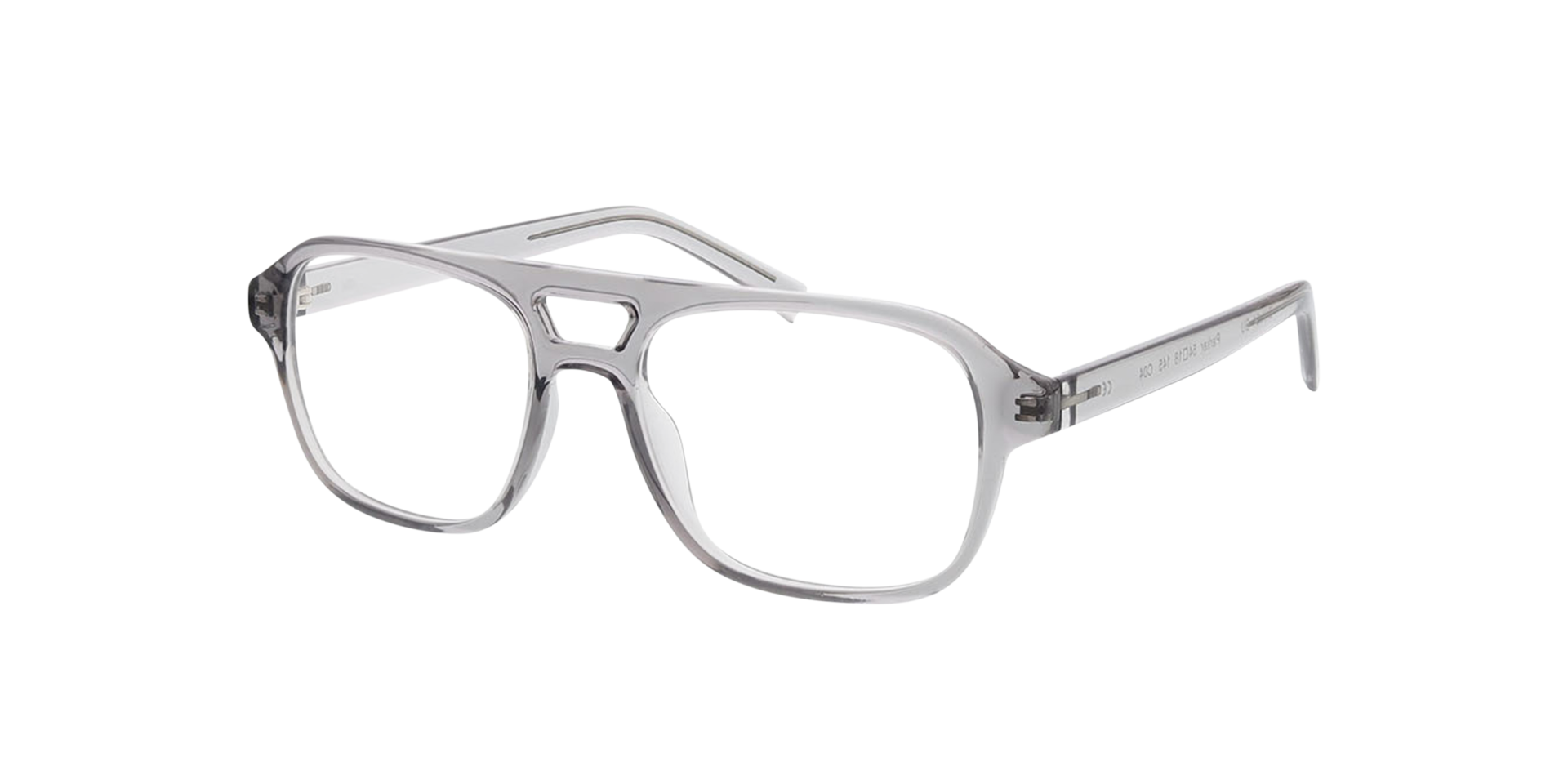Parker Kristalgrijs KunststofEyeglass Frames van B24, Hoekweergave