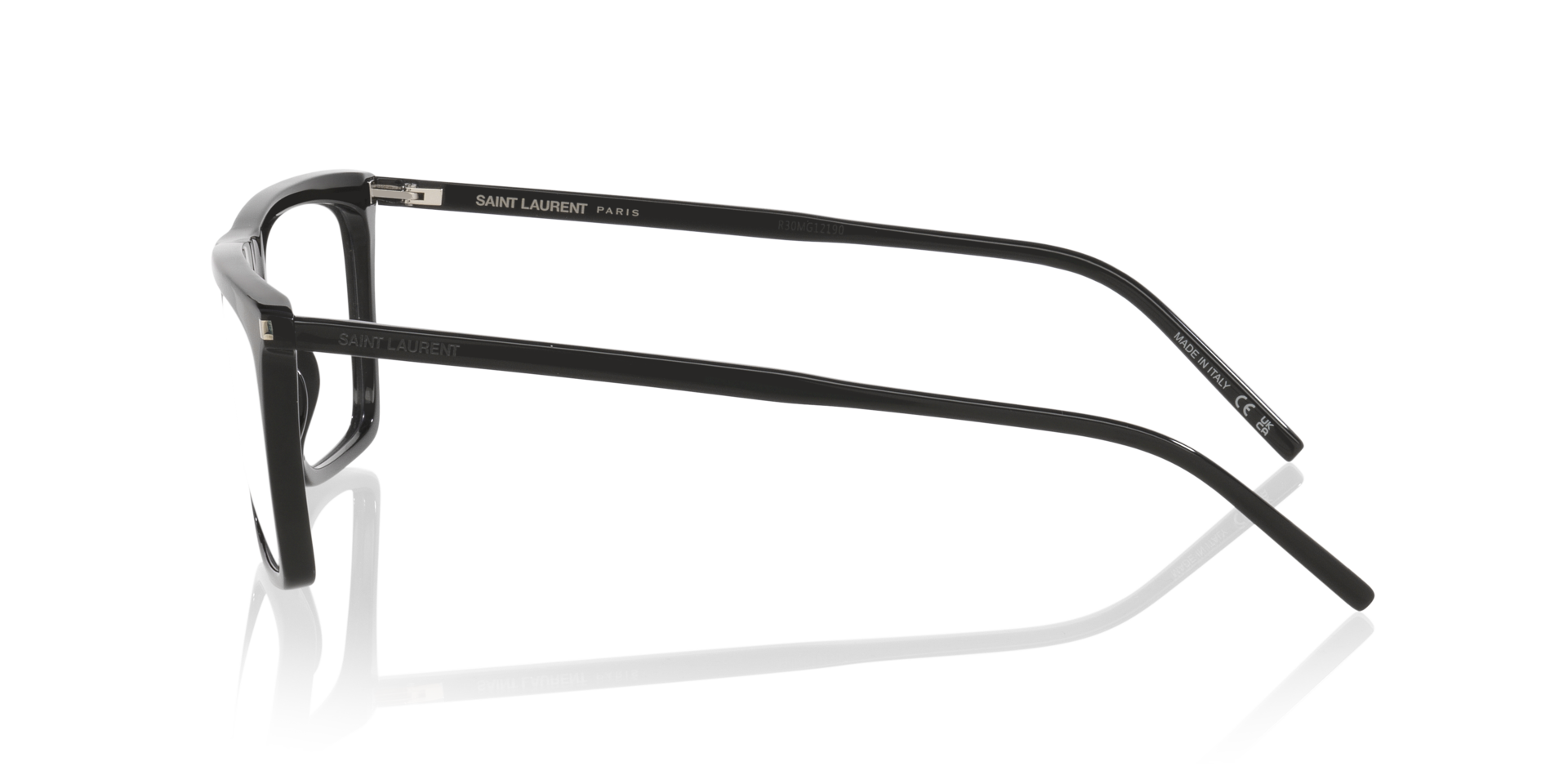 SL 803 Schwarz AcetatEyeglass Frames von B24, Seitenansicht