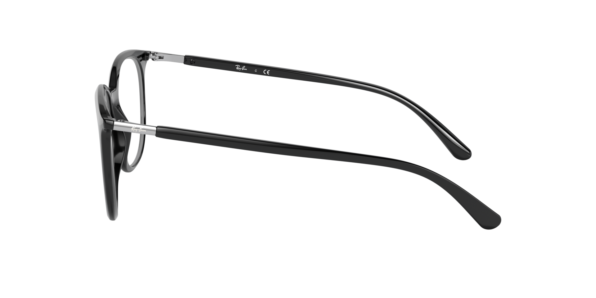 RB7190 Schwarz KunststoffEyeglass Frames von B24, Seitenansicht