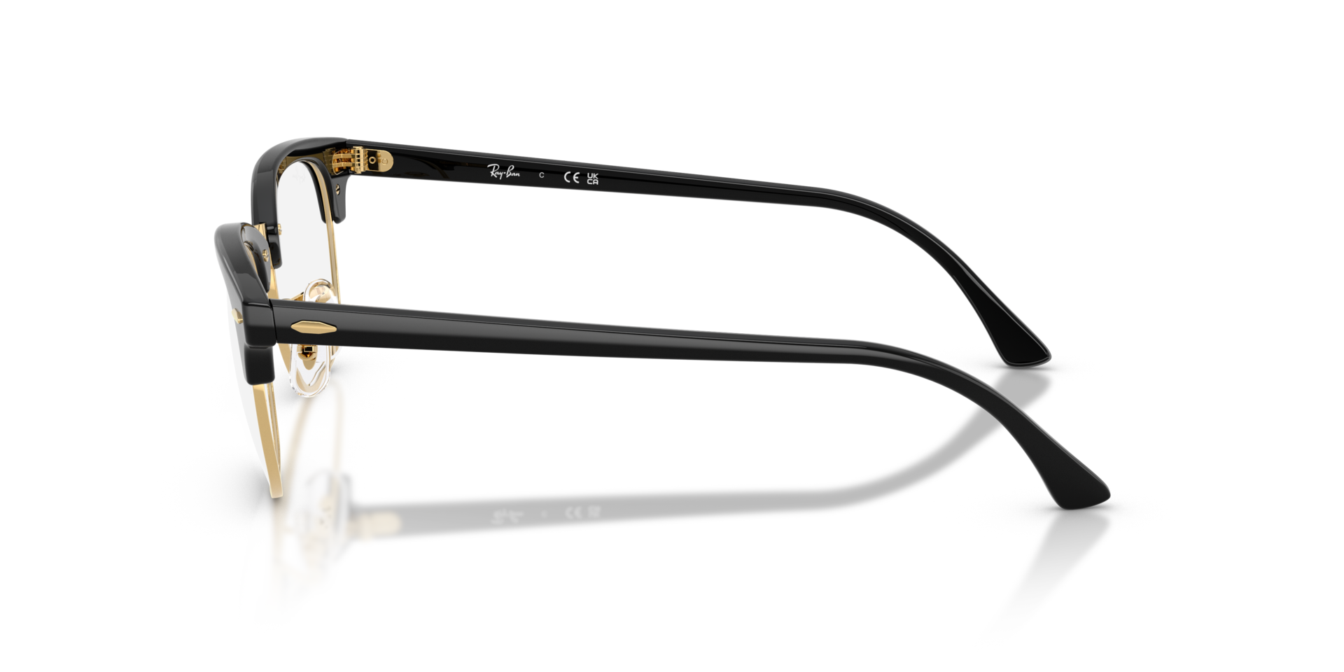 RB5154 Black & Gold AcetatEyeglass Frames von B24, Seitenansicht
