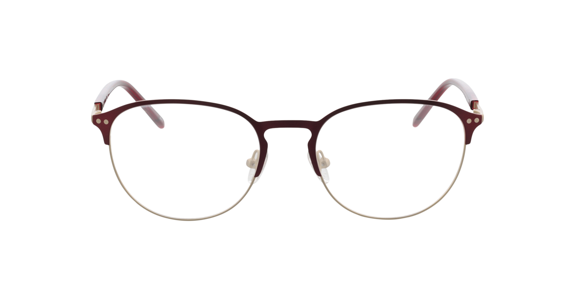 Jamie Satijn goud  &  matrood MetaalEyeglass Frames van B24, Vooraanzicht