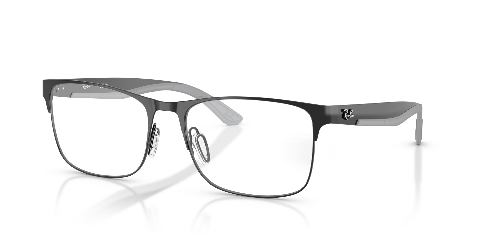 RB7550 Schwarz MetallEyeglass Frames von B24, Dreiviertelansicht